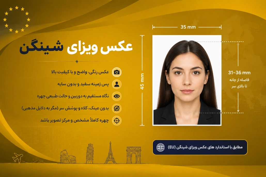 عکس ویزای شینگن