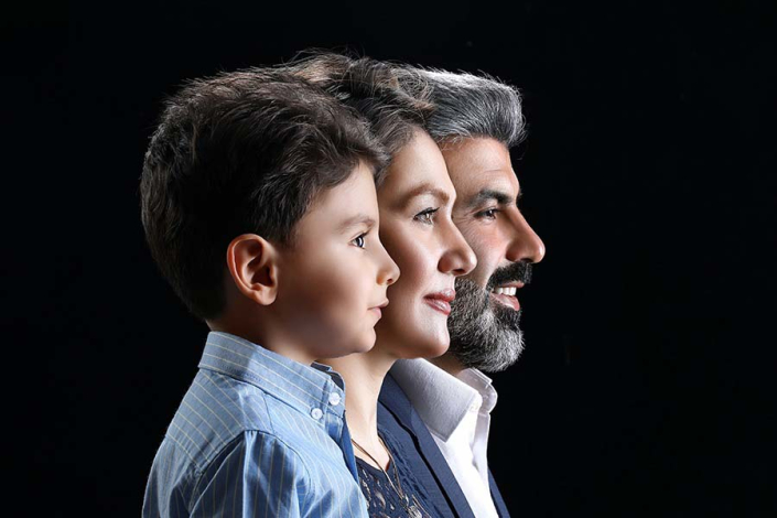 46 (3) عکاسی خانوادگی پرتره سه نفره